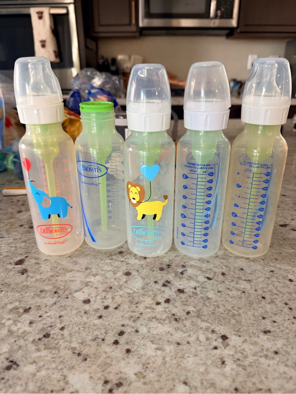 Dr. Brown’s 8 oz Baby Bottles – Set of 5